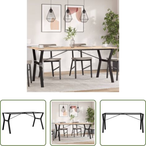 vidaXL Mesa de comedor -  Patas de mesa de comedor estructura Y acero 160x80x73 cm
