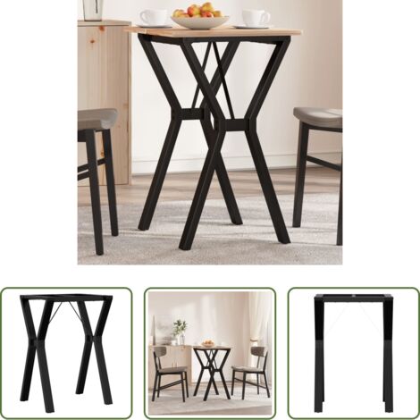 vidaXL Mesa de comedor -  Patas de mesa de comedor estructura Y acero 50x40x73 cm