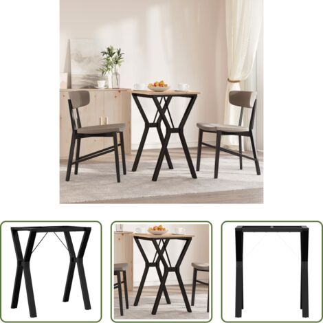 vidaXL Mesa de comedor -  Patas de mesa de comedor estructura Y acero 60x40x73 cm
