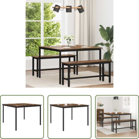 vidaXL Mesa de comedor rectangular -  Mesas de comedor METAL