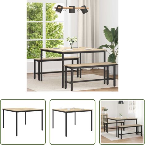 vidaXL Mesa de comedor rectangular -  Mesas de comedor METAL