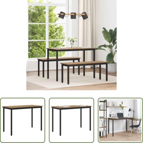 vidaXL Mesa de comedor rectangular -  Mesas de comedor METAL