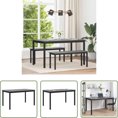 vidaXL Mesa de comedor rectangular -  Mesas de comedor METAL