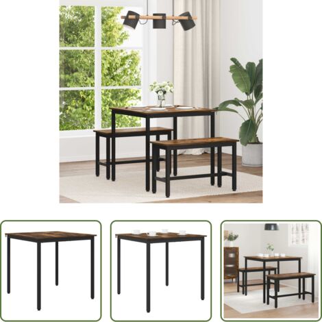 vidaXL Mesa de comedor rectangular -  Mesas de comedor METAL