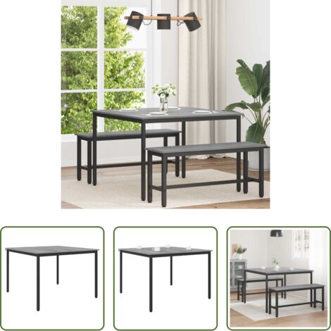 vidaXL Mesa de comedor rectangular -  Mesas de comedor METAL
