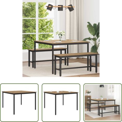 vidaXL Mesa de comedor rectangular -  Mesas de comedor METAL