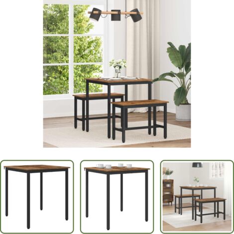vidaXL Mesa de comedor rectangular -  Mesas de comedor METAL