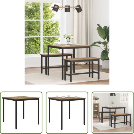 vidaXL Mesa de comedor rectangular -  Mesas de comedor METAL