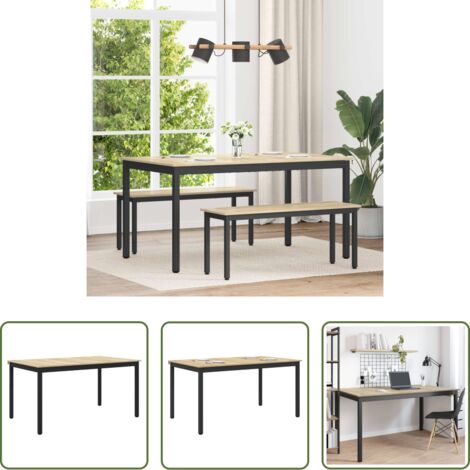 vidaXL Mesa de comedor rectangular -  Mesas de comedor METAL