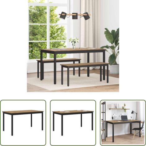 vidaXL Mesa de comedor rectangular -  Mesas de comedor METAL