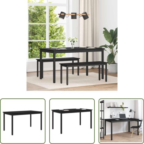 vidaXL Mesa de comedor rectangular -  Mesas de comedor METAL