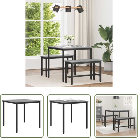 vidaXL Mesa de comedor rectangular -  Mesas de comedor METAL