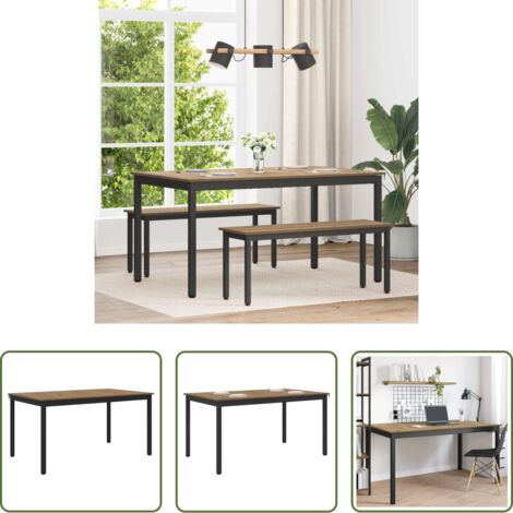 vidaXL Mesa de comedor rectangular -  Mesas de comedor METAL