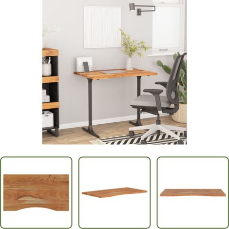 vidaXL Mesa de comedor -  Tablero de escritorio rectangular madera de acacia 80x50x2,5 cm