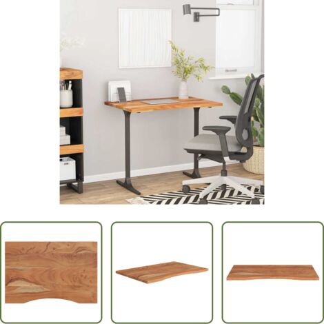 vidaXL Mesa de comedor -  Tablero de escritorio rectangular madera de acacia 80x60x2,5 cm
