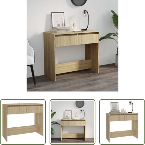 vidaXL Mesa de consola -  Mesa consola de madera contrachapada roble Sonoma 89x41x76,5 cm