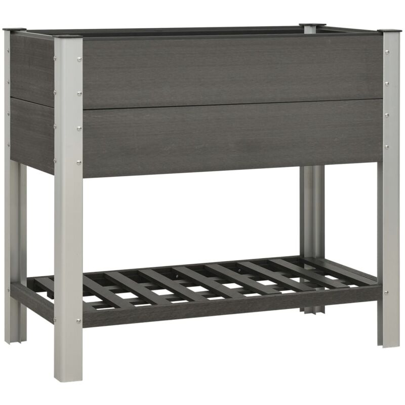 

vidaXL Mesa de cultivo para jardín con estante WPC gris 100x50x90 cm - Gris