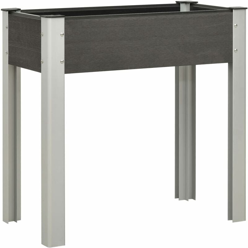 

vidaXL Mesa de cultivo para jardín WPC gris 75x40x75 cm - Gris