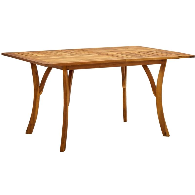

vidaXL Mesa de jardín de madera maciza de acacia 150x90x75 cm - Marrón