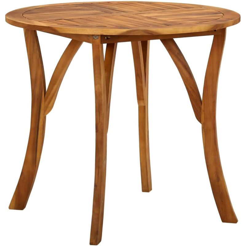 

vidaXL Mesa de jardín de madera maciza de acacia Ø 85 cm - Marrón