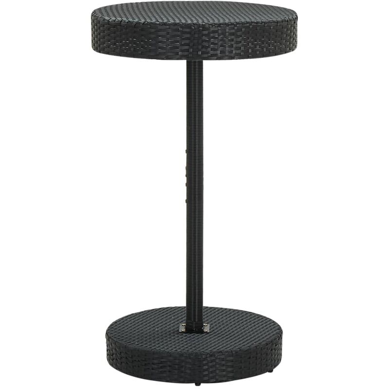 

vidaXL Mesa de jardín de ratán sintético negro 60,5x106 cm - Negro