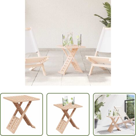 vidaXL Mesa de jardín -  Mesa de Café Marrón 33 x 33 x 40,5 cm Madera de Nogal Sólido