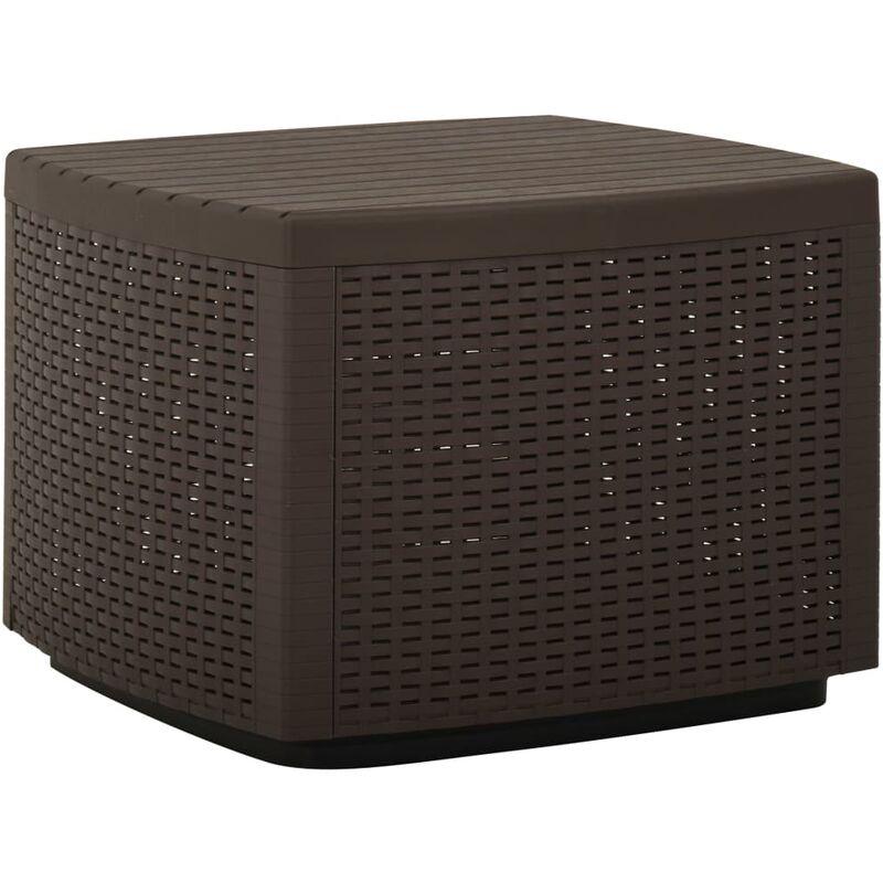 

vidaXL Mesa de jardín plástico color moca 53x53x40 cm - Marrón
