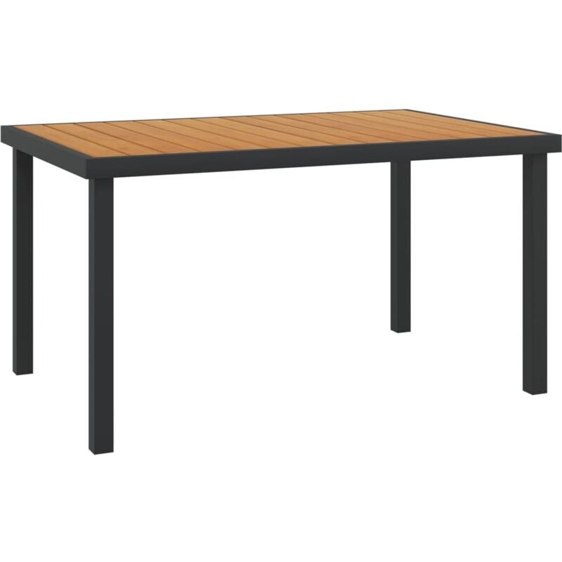 

Mesa de jardín de aluminio y WPC marrón 140x90x74 cm - Marrón - Vidaxl