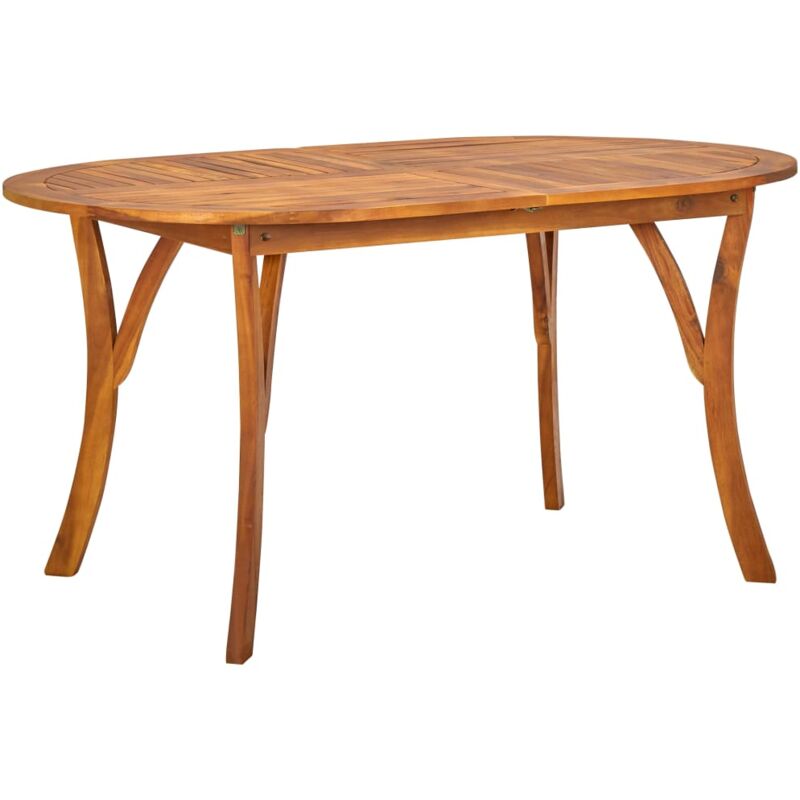 

vidaXL Mesa de jardín de madera maciza de acacia 150x90x75 cm - Marrón