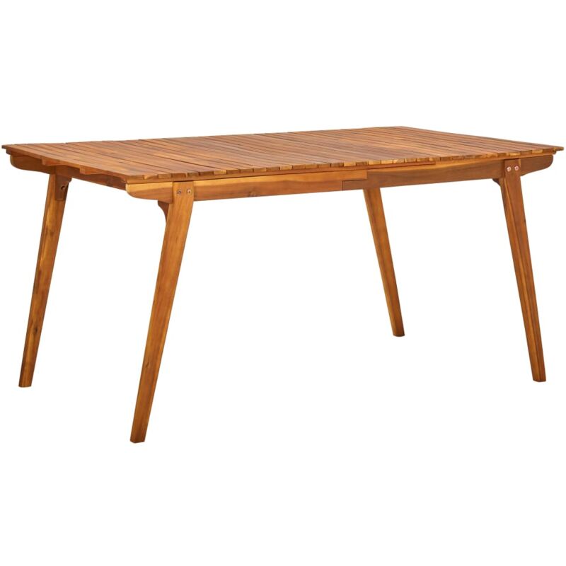

vidaXL Mesa de jardín de madera maciza de acacia 150x90x75 cm - Marrón