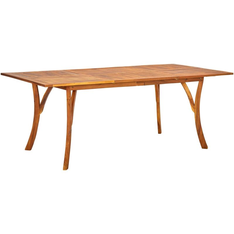 

vidaXL Mesa de jardín de madera maciza de acacia 201,5x100x75 cm - Marrón