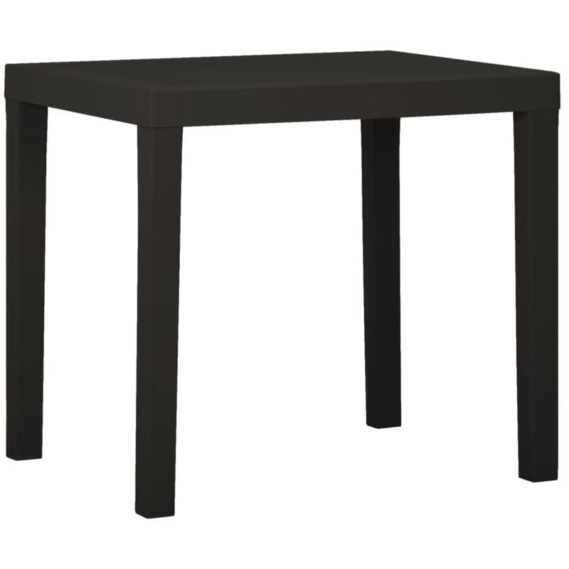 

vidaXL Mesa de jardín de plástico gris antracita 79x65x72 cm - Antracita