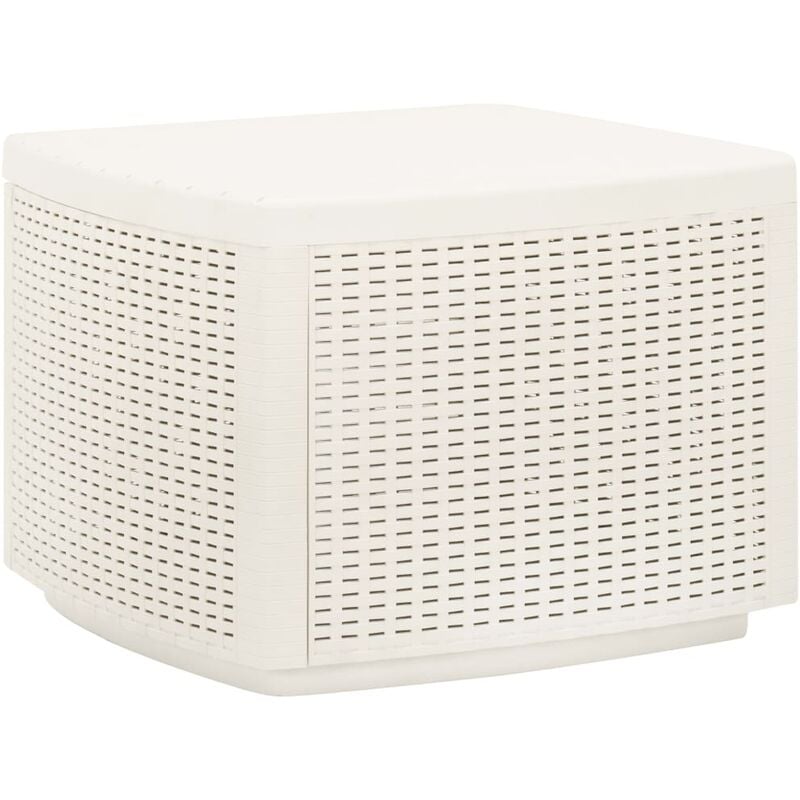 

vidaXL Mesa de jardín plástico blanco 53x53x40 cm - Blanco