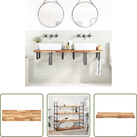 vidaXL Mesa de madera maciza -  Tablero de mesa rectangular madera maciza acacia 160x40x4 cm