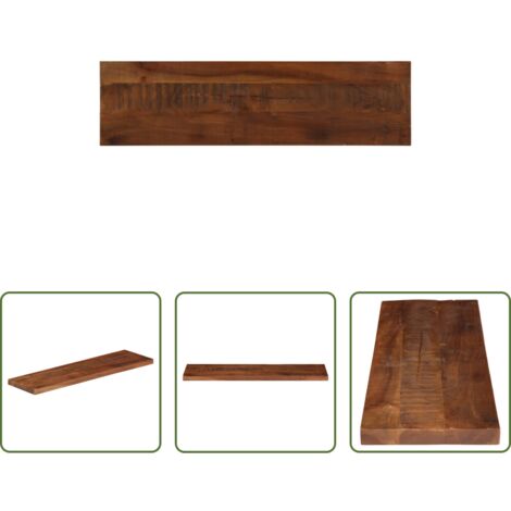 vidaXL Mesa de madera maciza -  Tablero mesa rectangular madera maciza reciclada 120x30x3,8 cm