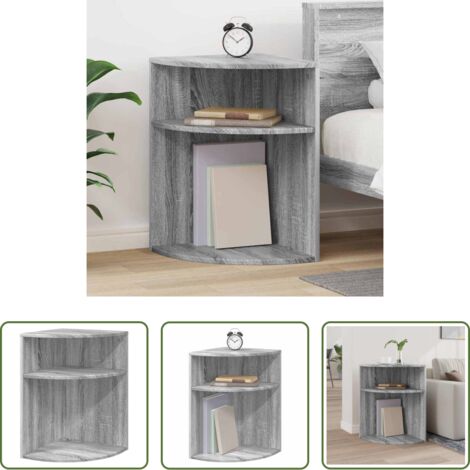 vidaXL Mesa de madera -  Mesa Auxiliar Gris Sonoma 39,7 x 39,7 x 60 cm