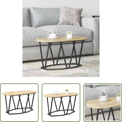 vidaXL Mesa de madera -  Mesa de Café Roble Sonoma 80 x 40 x 40.5 cm