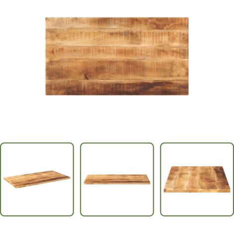 vidaXL Mesa de mango -  Tablero de mesa rectangular madera maciza mango 100x70x2,5 cm