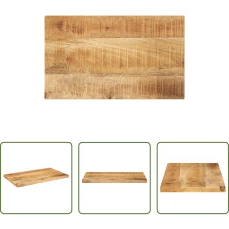 vidaXL Mesa de mango -  Tablero mesa rectangular madera maciza mango rugosa 40x20x2,5cm