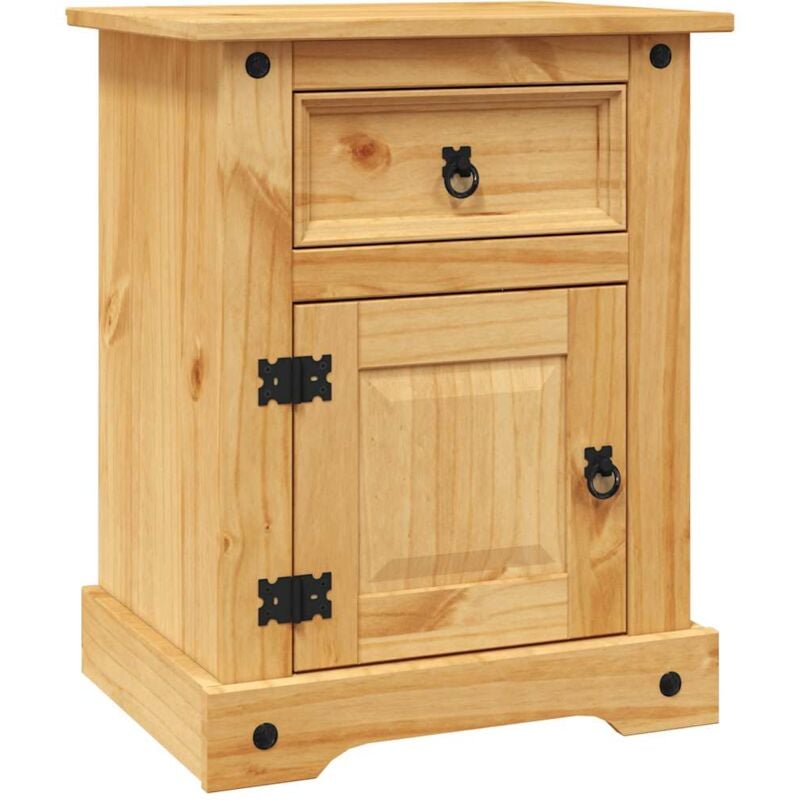 

vidaXL Mesita de Noche Corona Range Pino Mexicano 53x39x67 cm Marrón - Marrón
