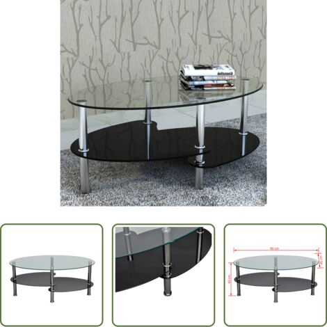 vidaXL Mesa de noche -  Mesa de centro con diseño exclusivo negro