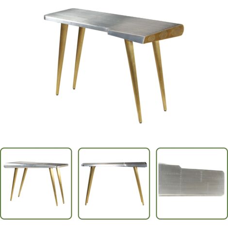 vidaXL Mesa de oficina -  Escritorio con estilo de aviador vintage 120x60x76 cm