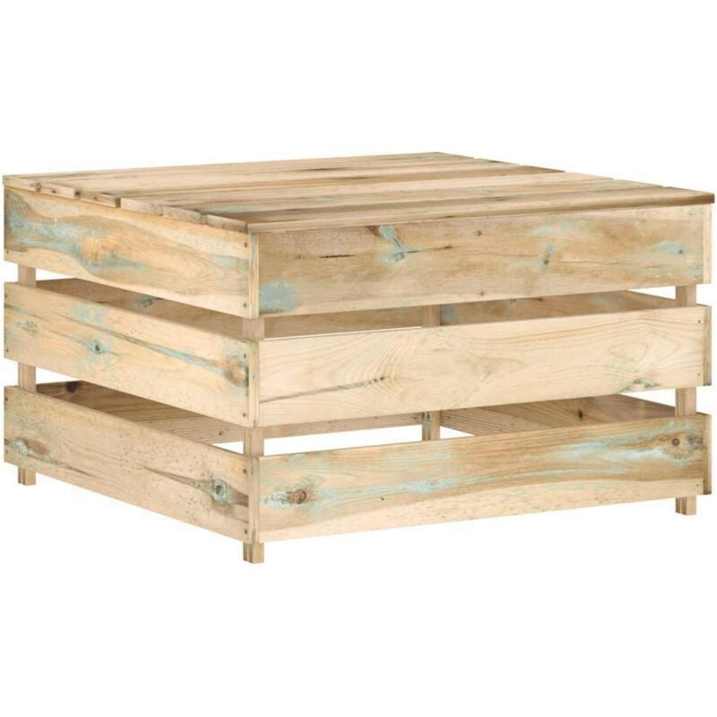 

vidaXL Mesa de palés para jardín de madera de pino impregnada - Verde