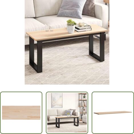vidaXL Mesa de pino -  Tablero de mesa rectangular madera maciza pino 110x40x1,7 cm
