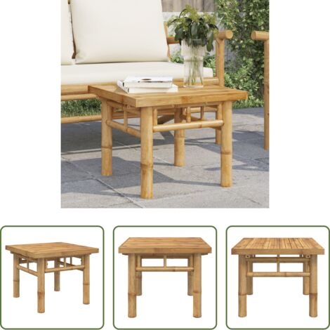 vidaXL Mesa de salón -  Mesa de centro de bambú 45x45x35 cm