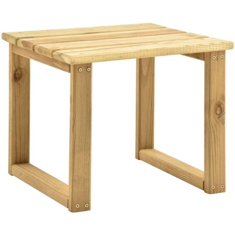 

vidaXL Mesa de tumbona madera de pino impregnada 30x30x26 cm - Verde