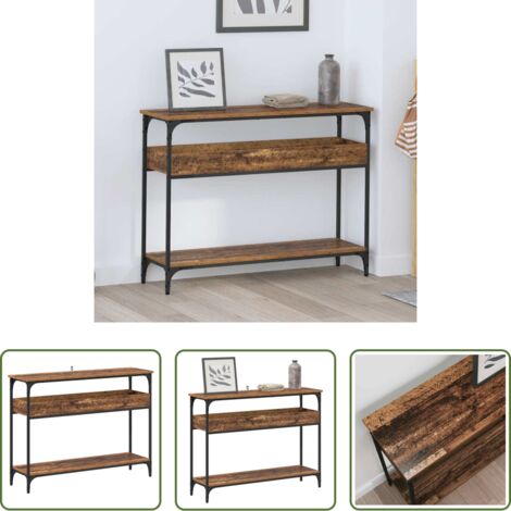vidaXL Mesa industrial -  Mesa Consola Madera vieja 100 x 29 x 75 cm Madera contrachapada