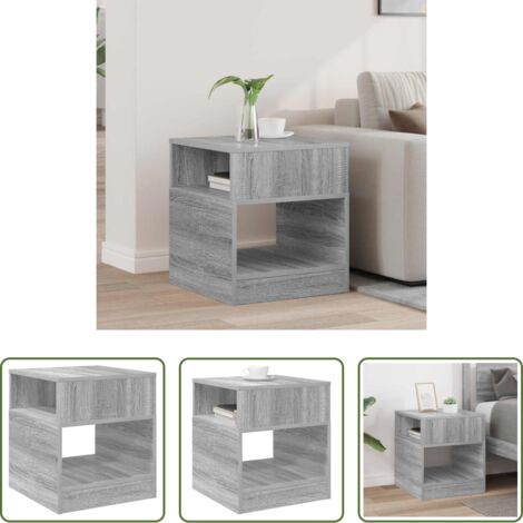 vidaXL Mesa moderna -  Mesa Auxiliar Gris Sonoma 40,5 x 40 x 45 cm