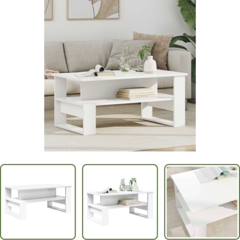 vidaXL Mesa rectangular -  Mesa de Café 90 x 50 x 40 cm Madera de ingeniería