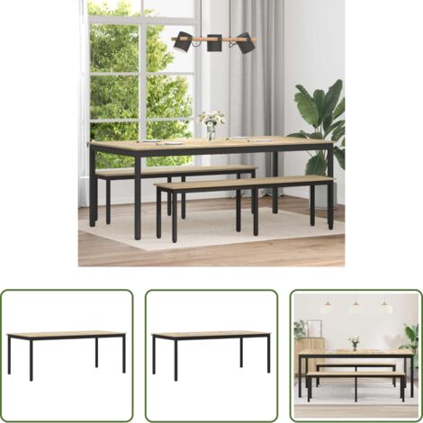 vidaXL Mesa rectangular -  Mesas de comedor Madera de ingeniería